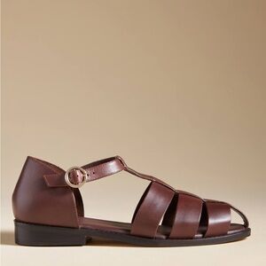 Anthropologie The Maris Brown Fisherman Sandals by Pilcro Size 40 Buckle style